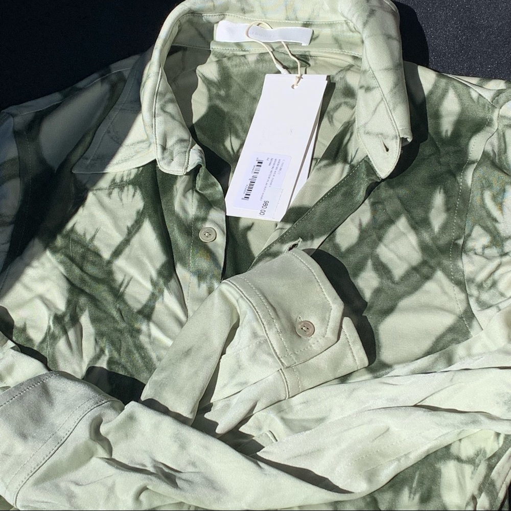 DION LEE Unisex Shibori Print Button-Up Shirt Size Medium BRAND NEW 🏷 🐍
